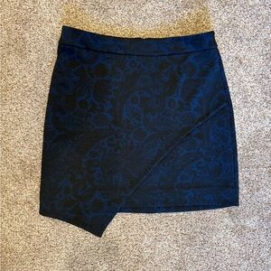 Black and Blue Zip Skirt